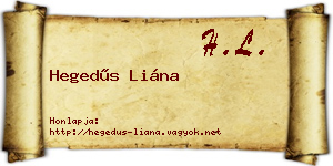 Hegedűs Liána névjegykártya