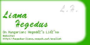 liana hegedus business card